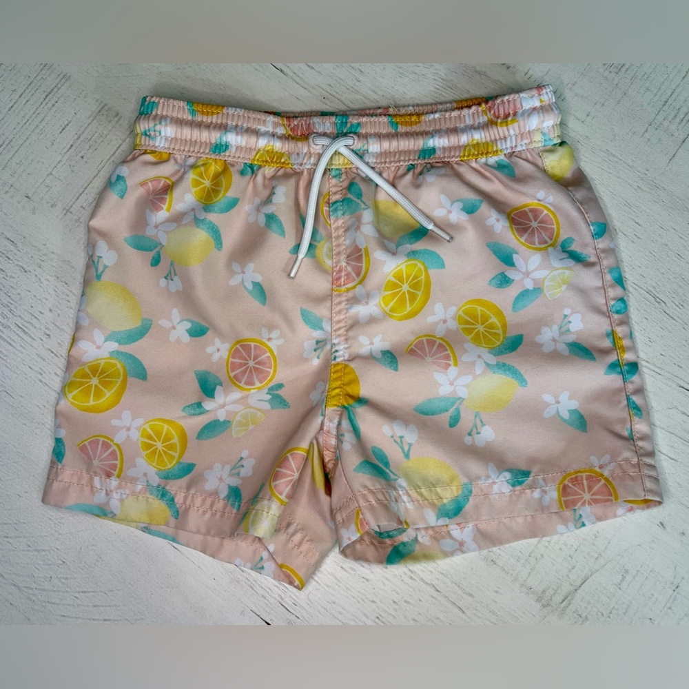 Janie and Jack Citrus Floral Swim Trunk - Picture 2 of 6